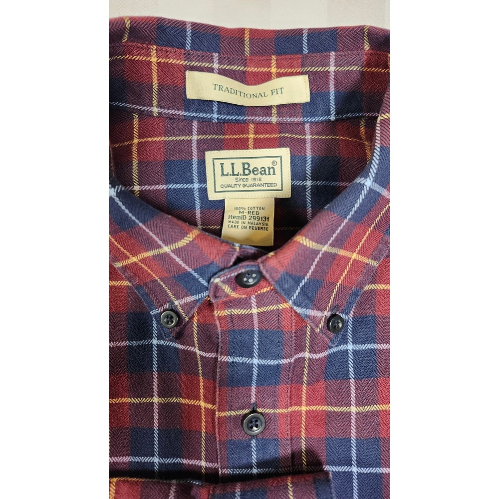 Lot 3 Vintage 90s Y2K LL Bean Button Outdoor Shirts Mens Large Medium Plaid 0030 - Picture 15 of 15